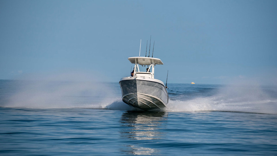 open seas salt water fishing boat